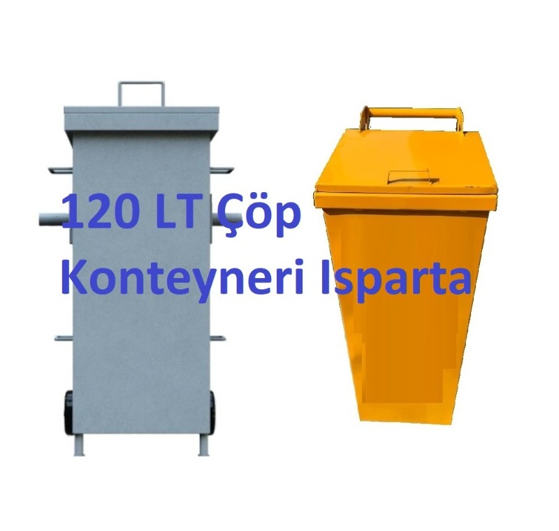 Çöp Konteyneri Isparta 120 LT -Galvanizli Çöp Konteyneri