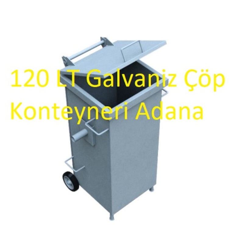 120 LT Galvaniz Çöp Konteyneri Adana -MÇK - 120