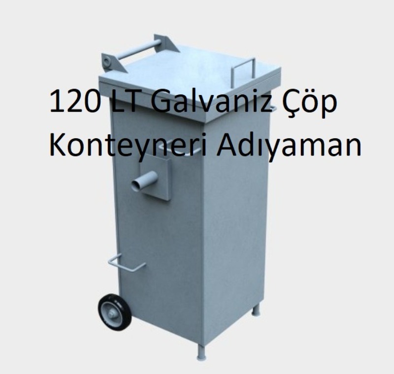 120 LT Galvaniz Çöp Konteyneri Adıyaman -MÇK - 120