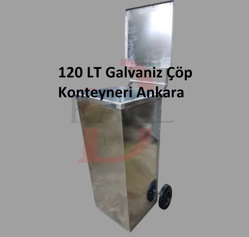 120 LT Galvaniz Çöp Konteyneri Ankara -MÇK - 120