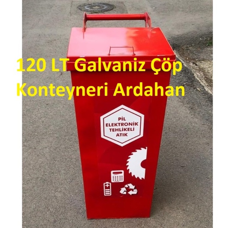 120 LT Galvaniz Çöp Konteyneri Ardahan -MÇK - 120