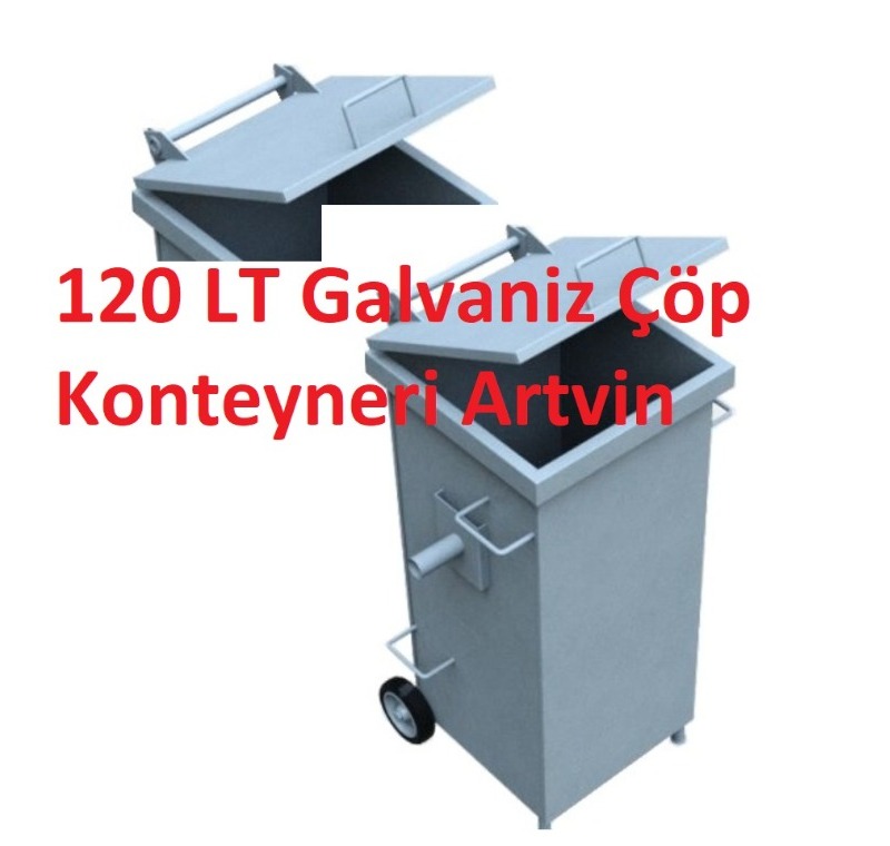 120 LT Galvaniz Çöp Konteyneri Artvin -MÇK - 120