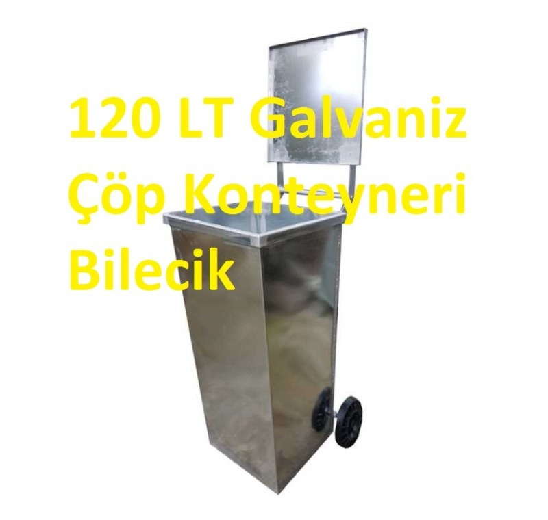 120 LT Galvaniz Çöp Konteyneri Bilecik -MÇK - 120