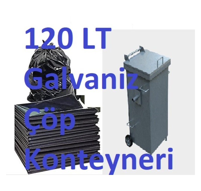 120 LT Galvaniz Çöp Konteyneri Bingöl -MÇK - 120