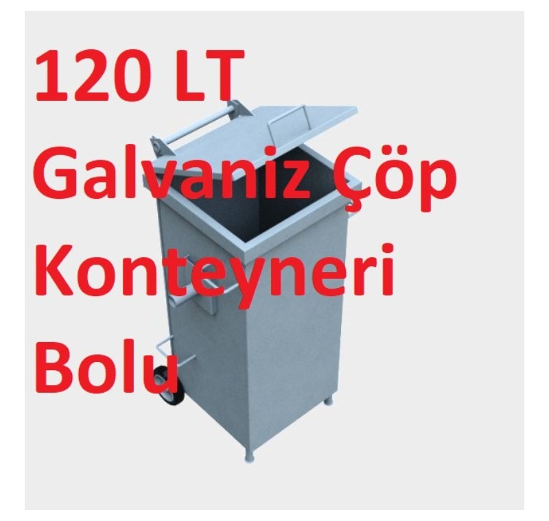 120 LT Galvaniz Çöp Konteyneri Bolu -MÇK - 120