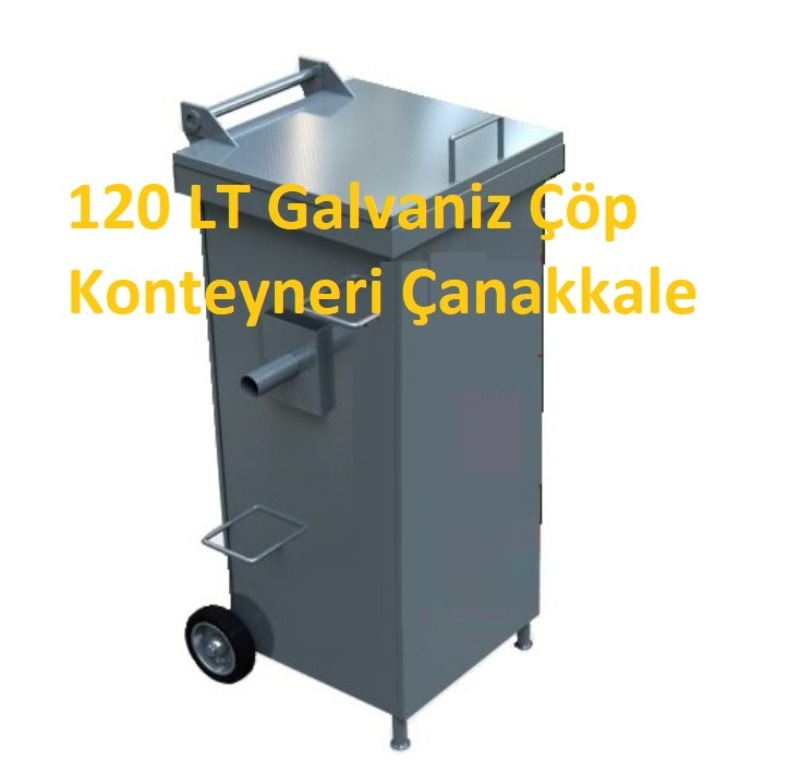 120 LT Galvaniz Çöp Konteyneri Çanakkale -MÇK - 120