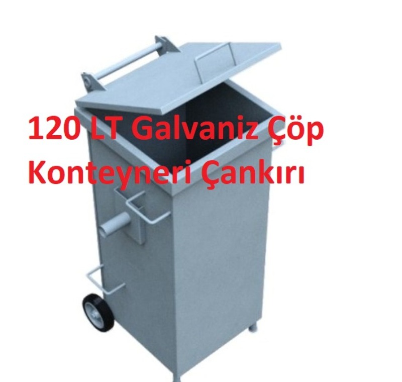 120 LT Galvaniz Çöp Konteyneri Çankırı -MÇK - 120