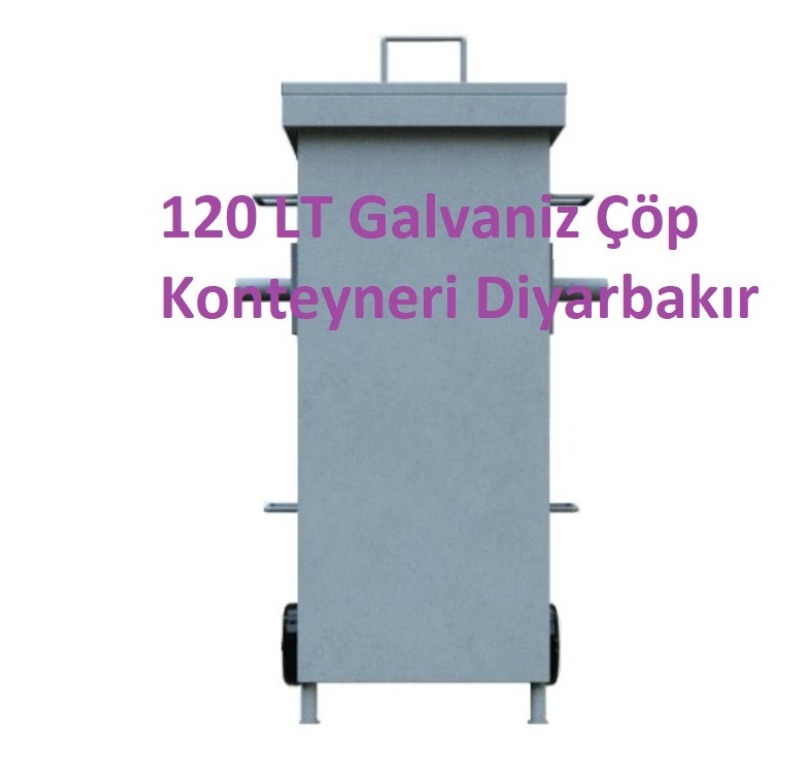 120 LT Galvaniz Çöp Konteyneri Diyarbakır -MÇK - 120