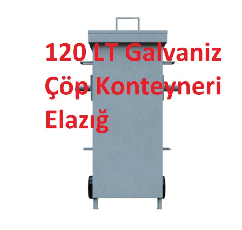 120 LT Galvaniz Çöp Konteyneri Elazığ -MÇK - 120