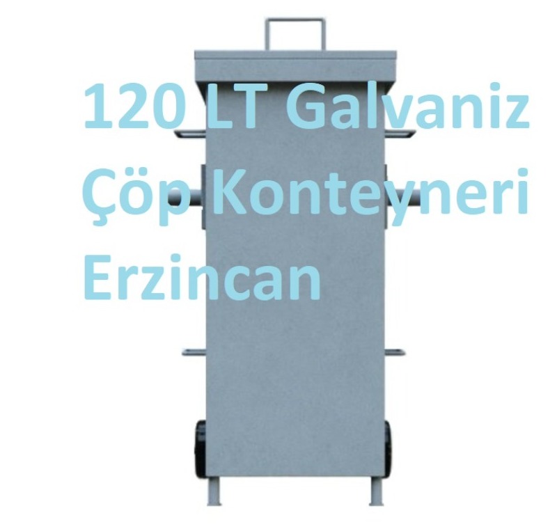 120 LT Galvaniz Çöp Konteyneri Erzincan -MÇK - 120