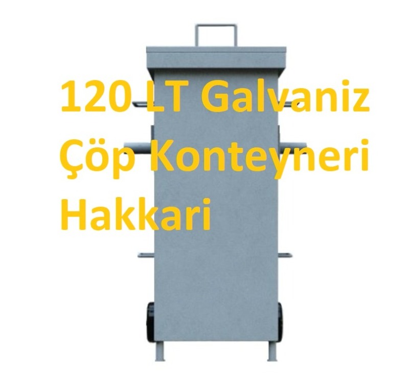 Galvaniz Çöp Konteyneri Hakkari 120 LT -Galvaniz Çöp Konteyneri