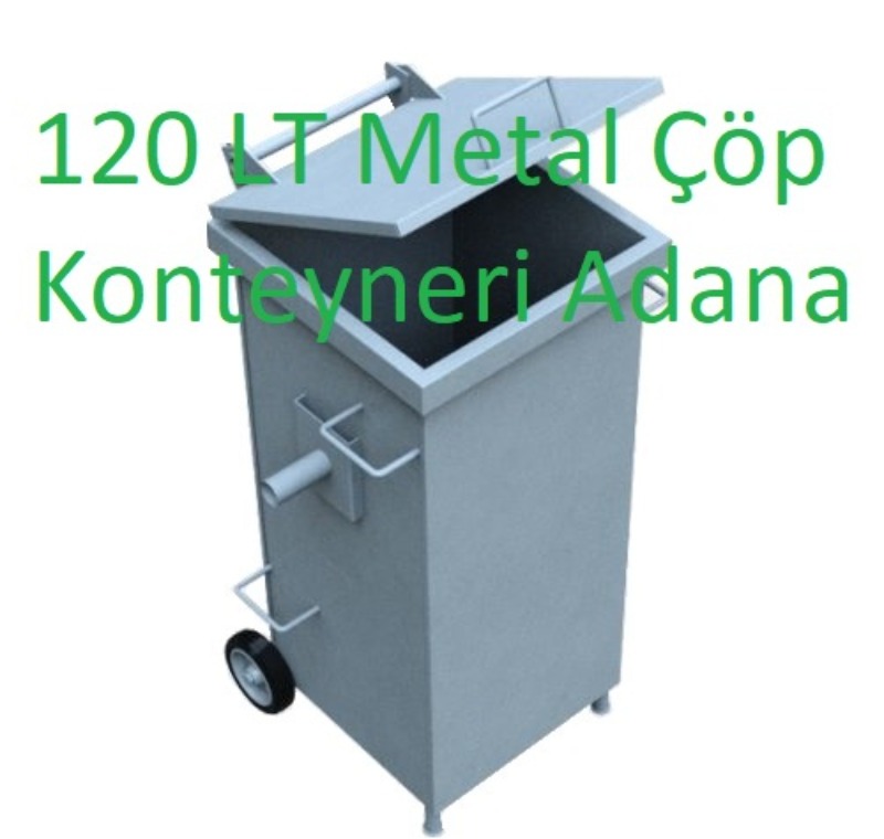 120 LT Metal Çöp Konteyneri Adana -MÇK - 120