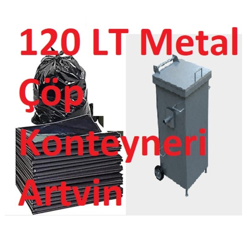 120 LT Metal Çöp Konteyneri Artvin -MÇK - 120