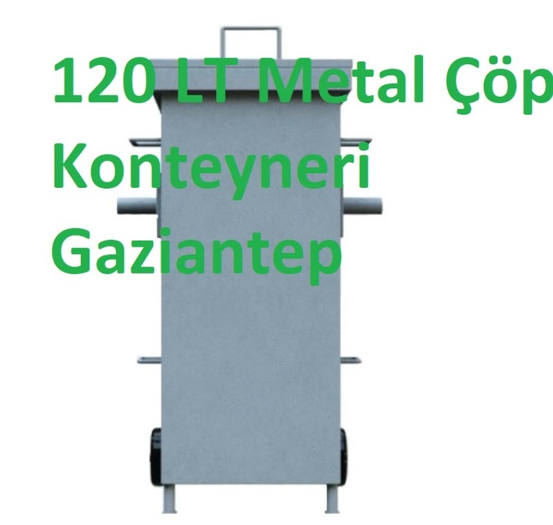 120 LT Metal Çöp Konteyneri Gaziantep -Galvaniz Çöp Konteyneri