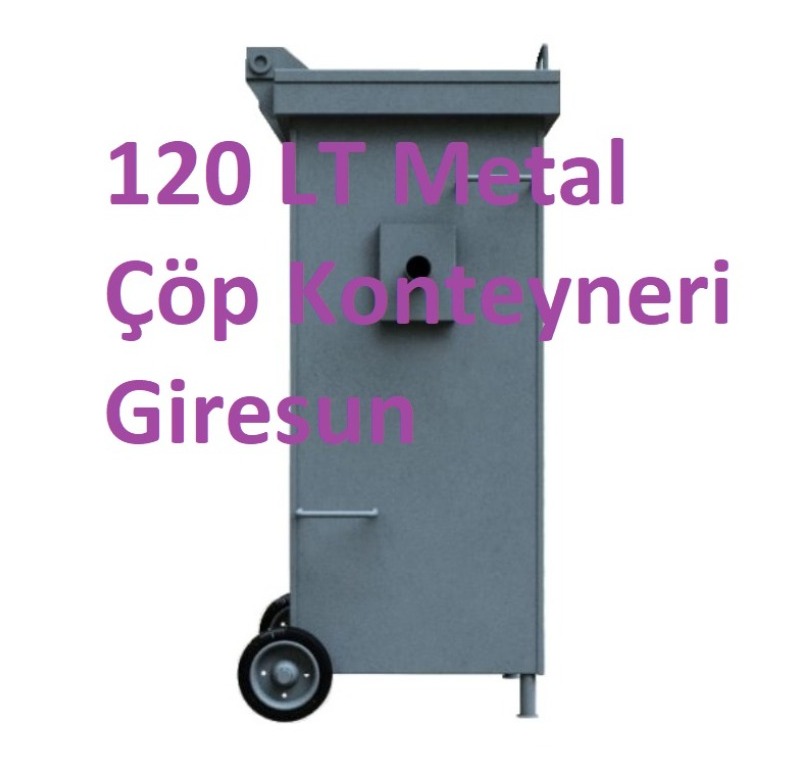 120 LT Metal Çöp Konteyneri Giresun -Galvaniz Çöp Konteyneri