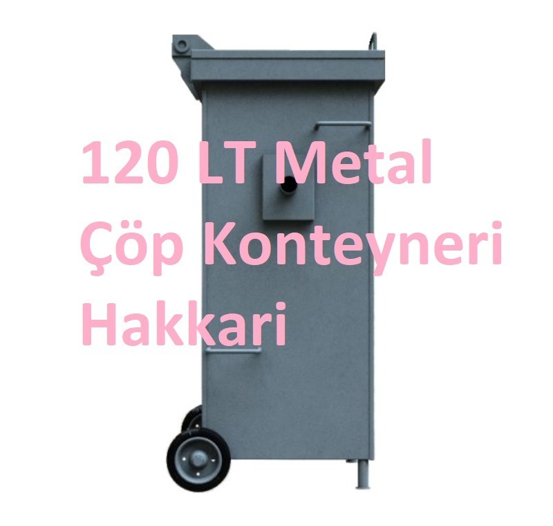 Metal Çöp Konteyneri Hakkari 120 LT -Metal Çöp Konteyneri