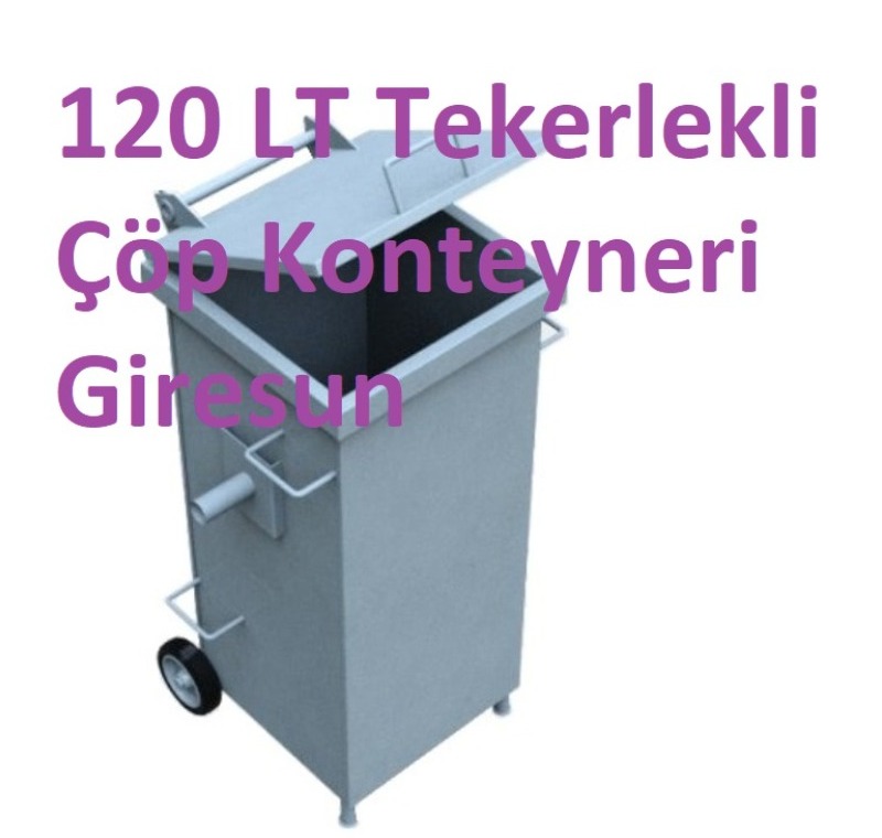 120 LT Tekerlekli Çöp Konteyneri Giresun -Galvaniz Çöp Konteyneri