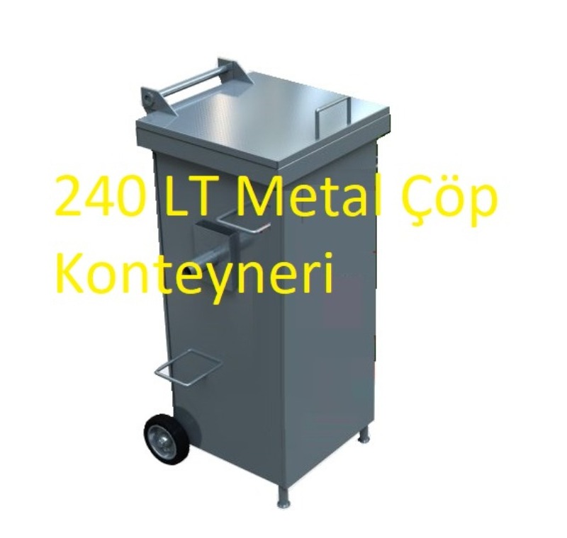 240 LT Metal Çöp Konteyneri -MÇK - 240