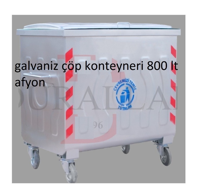 Galveniz Çöp Konteyneri 800 lt Afyon -Metal Çöp Konteyneri