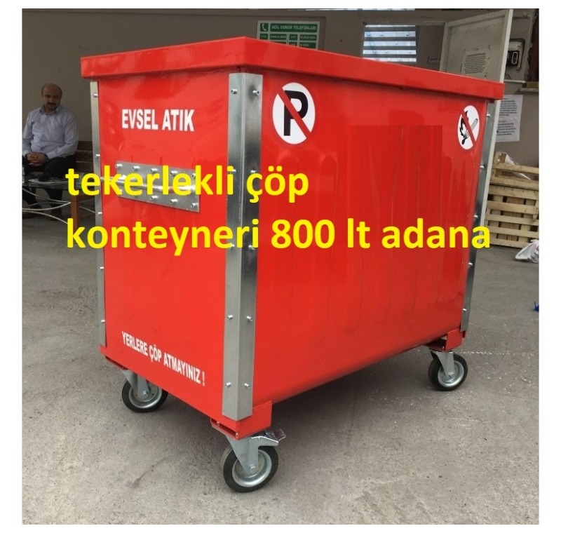 Tekerlekli Çöp Konteyneri 800 lt Adana -Metal Çöp Konteyneri