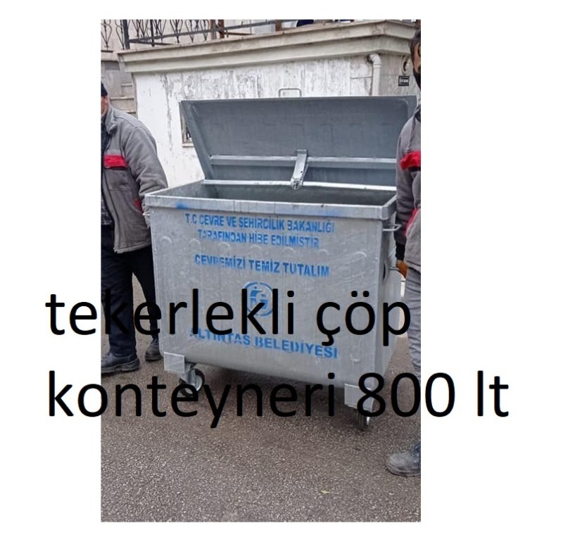 Tekerlekli Çöp Konteyneri 800 lt Adıyaman -Metal Çöp Konteyneri